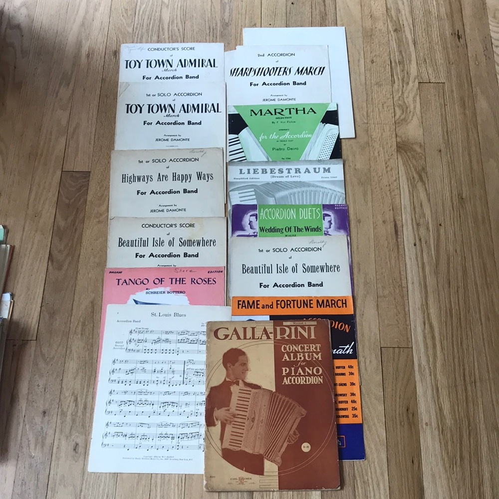 3/$20 💎 Vintage sheet music lot accordion solo conductor’s 1930’s